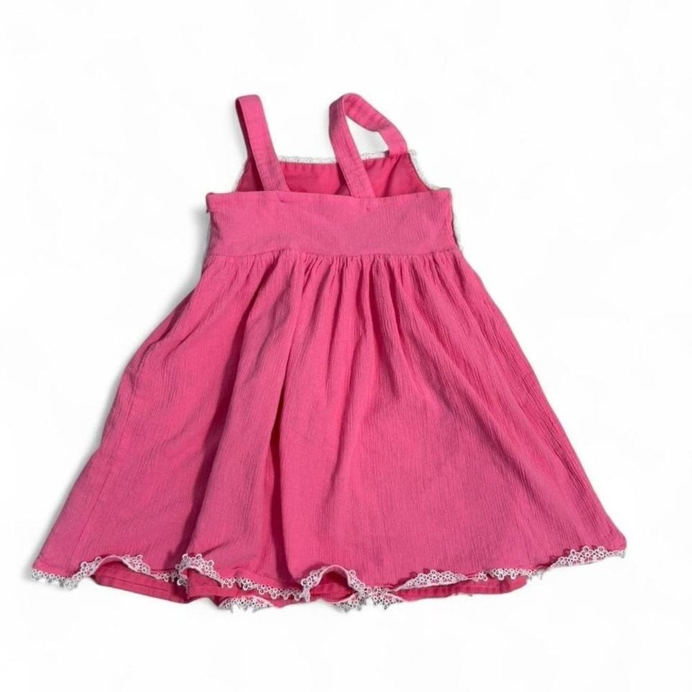 Haute Hippie Kids Style pink babydoll dress with crochet daisy size 4t/5t - Picture 4 of 8